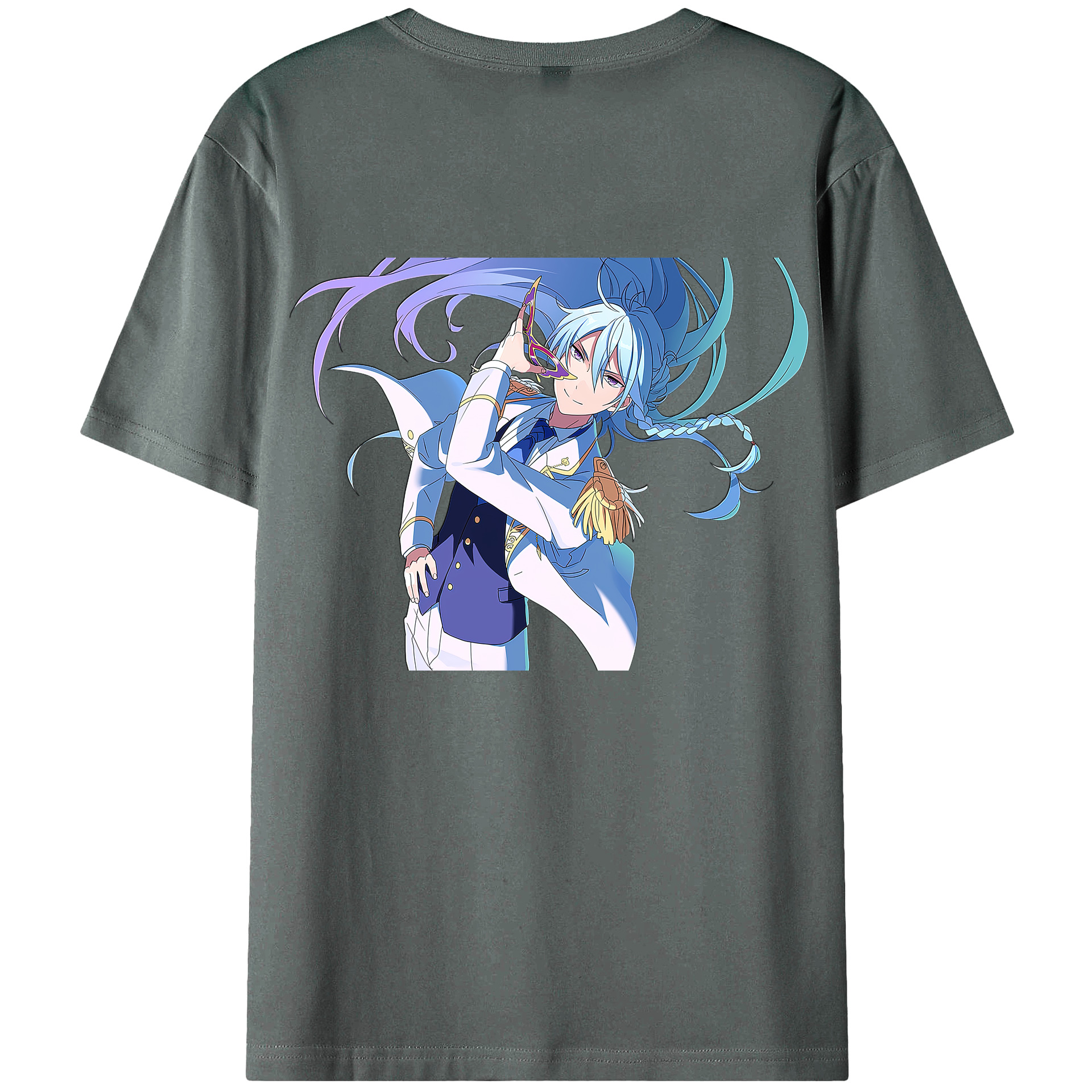 （画像用） あんさんぶるスターズ! Ensemble Stars 綿100％ メンズ半袖Tシャツ（バックプリント） 通気性